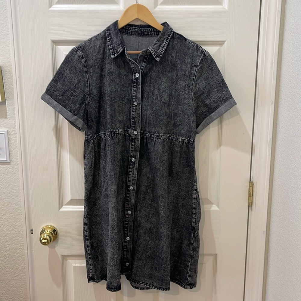 Jean Dress, Black. Size M